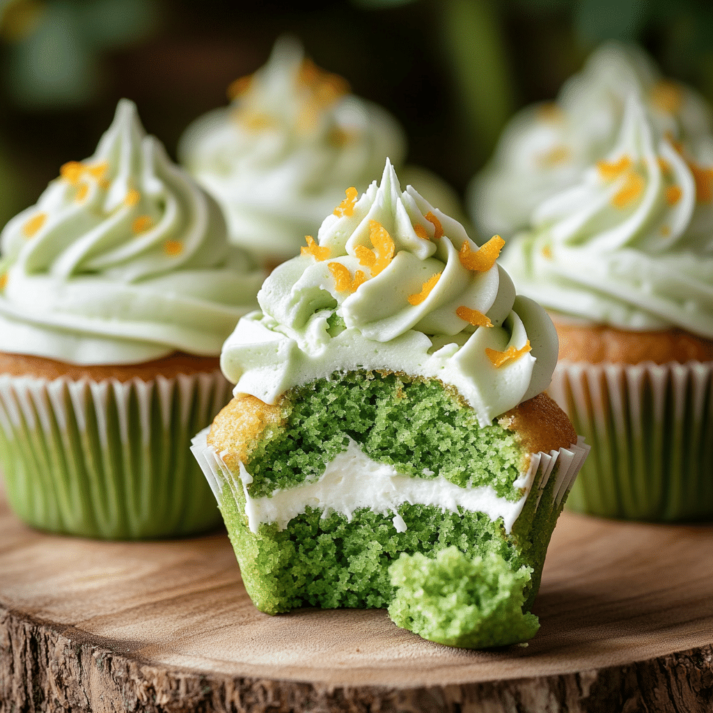 alleprot A close up of vibrant green cupcakes with a fluffy s 93368e6f bffc 4a39 b4e1 34bdad639bc2 3 1